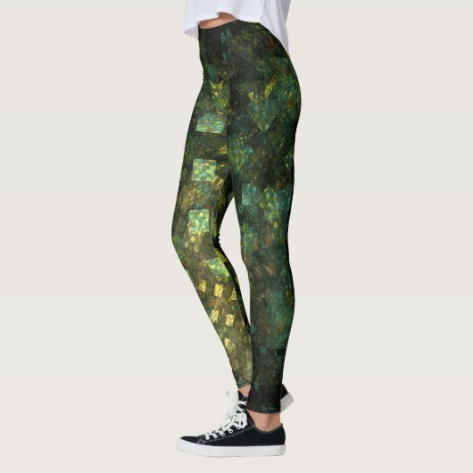 Lichten in de Abstracte kunstwerken van de stad Leggings (Links)