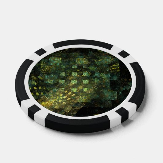 Lichten in de Abstracte kunstwerken van de stad Poker Chips (Enkel)