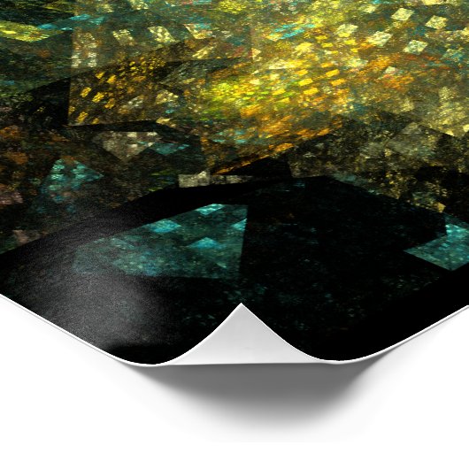 Lichten in de Abstracte kunstwerken van de stad Poster (Hoek)