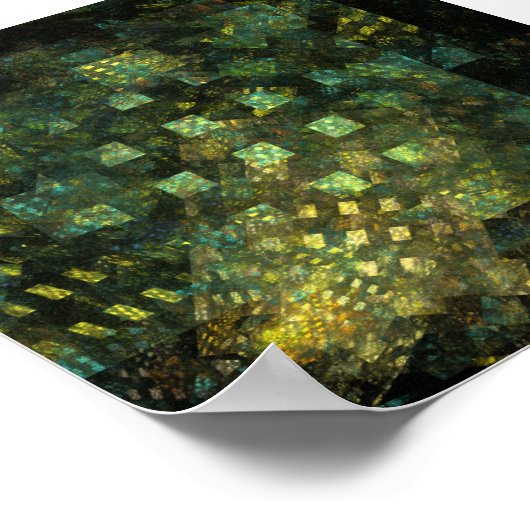 Lichten in de Abstracte kunstwerken van de stad Poster (Hoek)