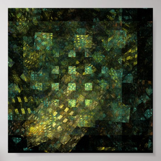 Lichten in de Abstracte kunstwerken van de stad Poster (Voorkant)