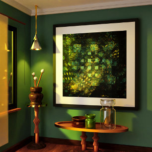 Lichten in de Abstracte kunstwerken van de stad Poster