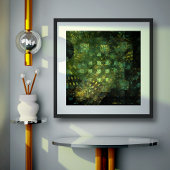 Lichten in de Abstracte kunstwerken van de stad Poster