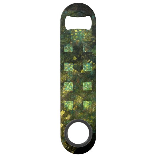 Lichten in de Abstracte kunstwerken van de stad Speed Flessenopener (Voorkant)
