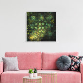 Lichten in de Abstracte Quad Canvas druk van de st (Insitu (Woonkamer))
