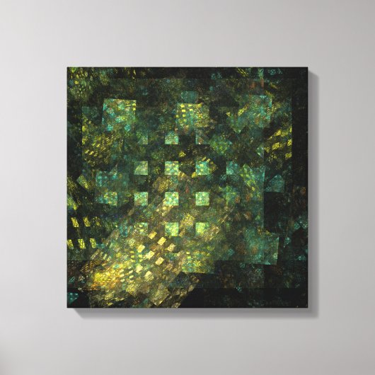 Lichten in de Abstracte Quad Canvas druk van de st Afdruk (Voorkant)