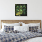Lichten in de Abstracte Quad Canvas druk van de st Afdruk (Insitu (Slaapkamer))