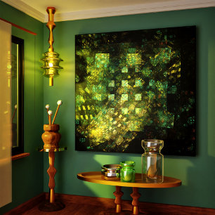 Lichten in de Abstracte Wrapped Canvas Print van d