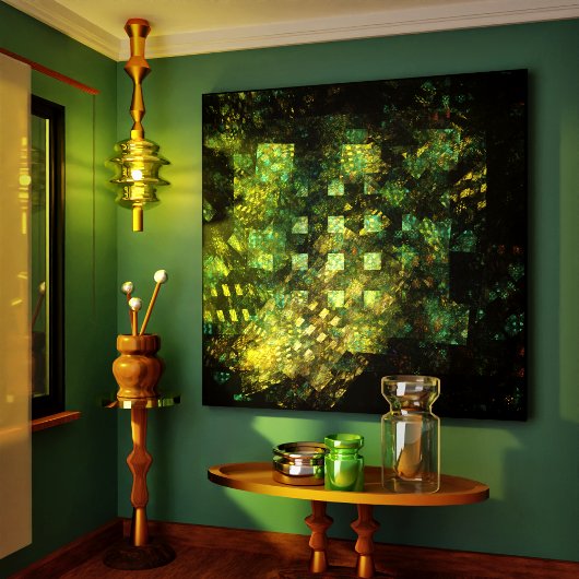 Lichten in de Abstracte Wrapped Canvas Print van d