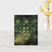Lichten in de City Abstract Art Note Card Kaart (Gele Bloem)