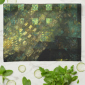 Lichten in de City Abstracte Art Kitchen Towel Theedoek (Gevouwen)