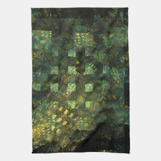 Lichten in de City Abstracte Art Kitchen Towel Theedoek (Verticaal)