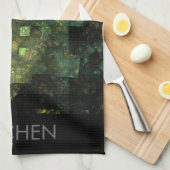 Lichten in de City Abstracte Art Kitchen Towel Theedoek (Quarter Fold)