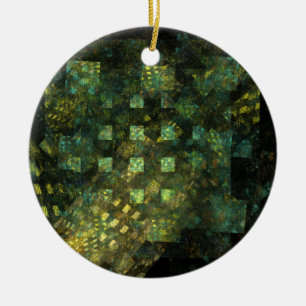 Lichten in de stad Abstract Art Circle Ornament