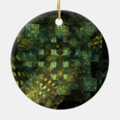 Lichten in de stad Abstract Art Circle Ornament (Achterkant)