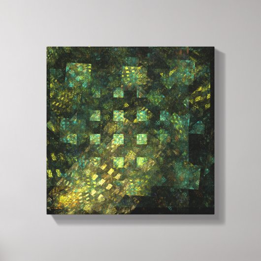 Lichten in de stad Abstract zwart-wit Canvas Afdruk (Voorkant)