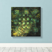 Lichten in de stad Abstract zwart-wit Canvas Afdruk (Insitu (Houten vloer))