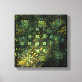 Lichten in de stad Abstract zwart-wit Canvas Afdruk