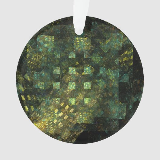 Lichten in de Stad Abstracte Kunst Acryl Cirkel Ornament (voorkant)