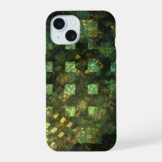 Lichten in de Stad Abstracte Kunst iPhone 15 Case (Achterkant)