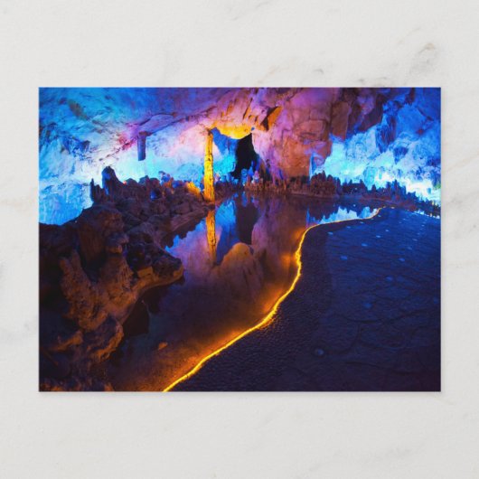 Lichten in Reed Flute Cave, China Briefkaart (Voorkant)