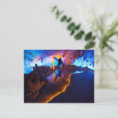 Lichten in Reed Flute Cave, China Briefkaart (Staand voorkant)