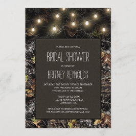 Lichten + Jacht Camo bruids douche uitnodigingen