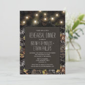 Lichten + Jacht Camo repetitie diner uitnodigingen (Staand voorkant)