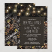 Lichten + Jacht Camo repetitie diner uitnodigingen (Voorkant / Achterkant)