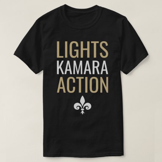 Lichten Kamara Actie Grappig Football New Orleans T-shirt (Design voorkant)