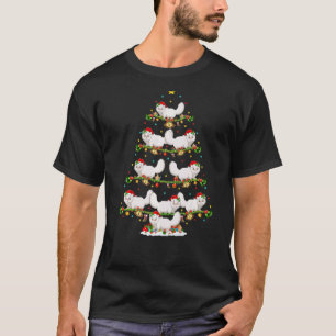 Lichten Kerstmis Kerstman Perzische Kat Kerstboom T-shirt