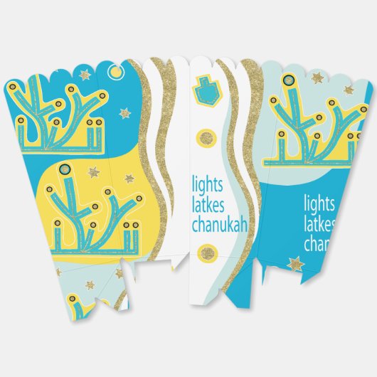 Lichten Latkes Chanoeka Bedankdoosjes (Ongevouwen)