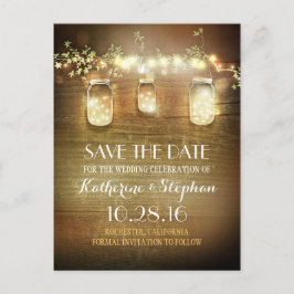 lichten & metselaarskruiken SAVE THE DATE briefkaa Aankondigingskaart