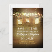 lichten & metselaarskruiken SAVE THE DATE briefkaa Aankondigingskaart (Voorkant / Achterkant)