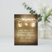 lichten & metselaarskruiken SAVE THE DATE briefkaa Aankondigingskaart (Staand voorkant)