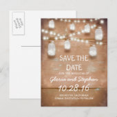 lichten & metselaarskruiken SAVE THE DATE briefkaa Aankondigingskaart (Voorkant / Achterkant)