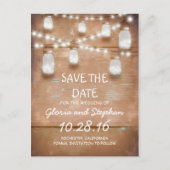 lichten & metselaarskruiken SAVE THE DATE briefkaa Aankondigingskaart (Voorkant)