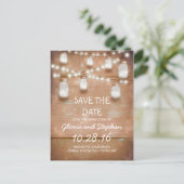 lichten & metselaarskruiken SAVE THE DATE briefkaa Aankondigingskaart (Staand voorkant)