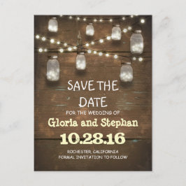 lichten & metselaarskruiken SAVE THE DATE briefkaa Aankondigingskaart
