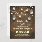 lichten & metselaarskruiken SAVE THE DATE briefkaa Aankondigingskaart (Voorkant / Achterkant)