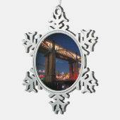 Lichten onder de brug tin sneeuwvlok ornament (Rechts)