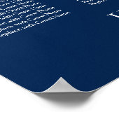 Lichten op een marineblauw opvangrooster poster (Hoek)