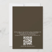 Lichten op eikenboom Rustieke Elegante QR Code Bru Kaart (Achterkant)
