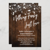 Lichten op hout Niets Fancy gewoon liefdesontvangs Kaart (Voorkant / Achterkant)