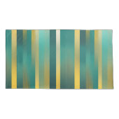 Lichten op Yellow & Green Stripes AI-kunst Kussensloop (Achterkant-Links)