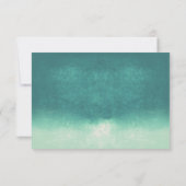 lichten & palmbomen strand blauwgroen bruiloft RSV RSVP Kaartje (Achterkant)