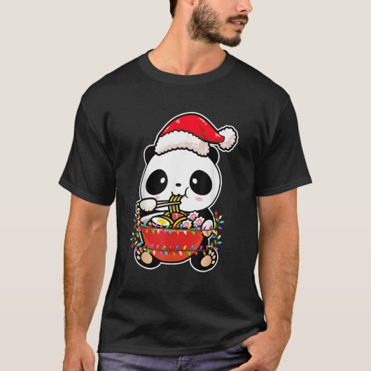 Lichten Panda Dragen Kawaii Panda T-shirt (Voorkant)