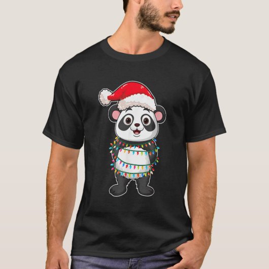 Lichten Panda Dragen Panda T-shirt (Voorkant)