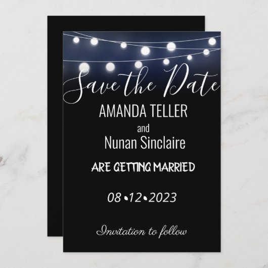 Lichten 's Nachts Kaart (Voorkant / Achterkant)