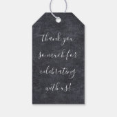 Lichten slinger op rustiek schoolbord gunst hang l cadeaulabel (Achterkant)